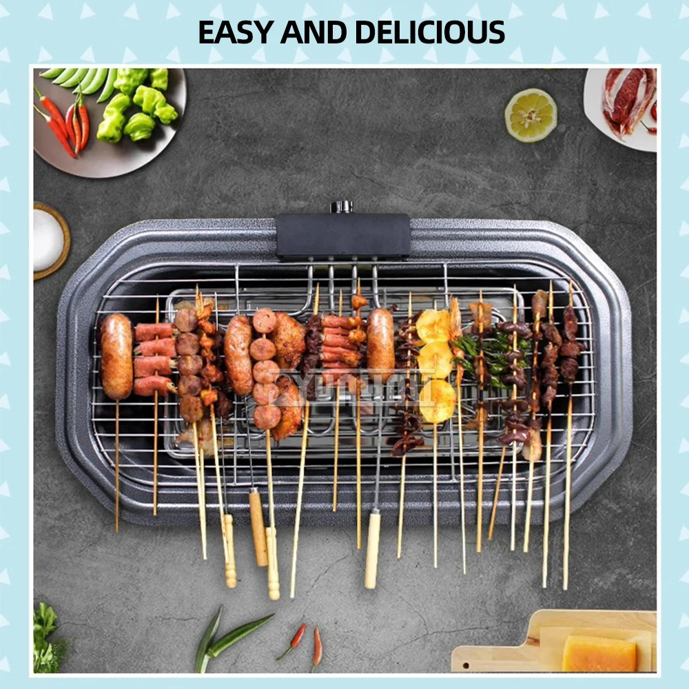 Electric Table Top Grill Griddle - 1800W Indoor/Outdoor Hotplate Cooker, Double Comfort for Kitchen, Camping, Parties & Festivals Image