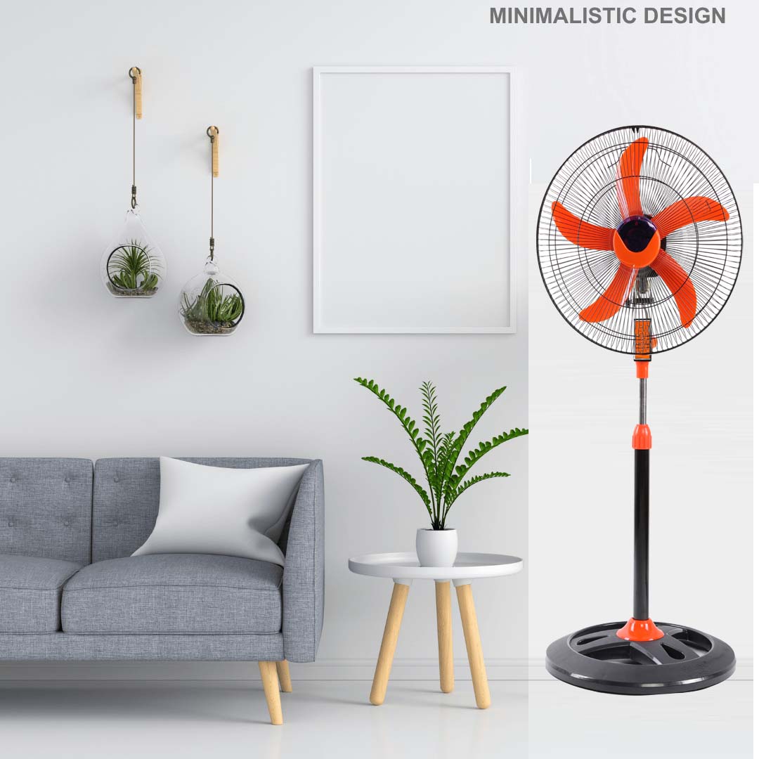 MSFV-1820 18" Luxury Stand Fan - 5-Speed Remote Control, Ultra-Quiet 25dB, Adjustable Height for Home/Office Image