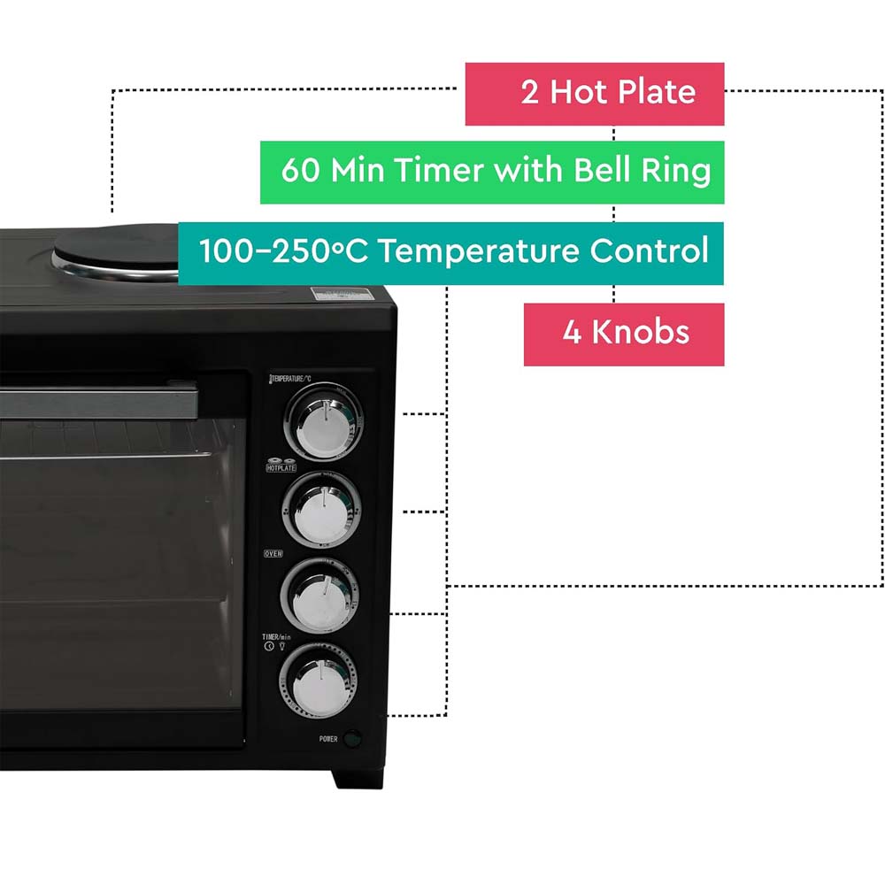 OE-1415 35L Electric Oven Toaster Grill - 6-in-1 Countertop Oven with Convection, Rotisserie & Pizza Function Image