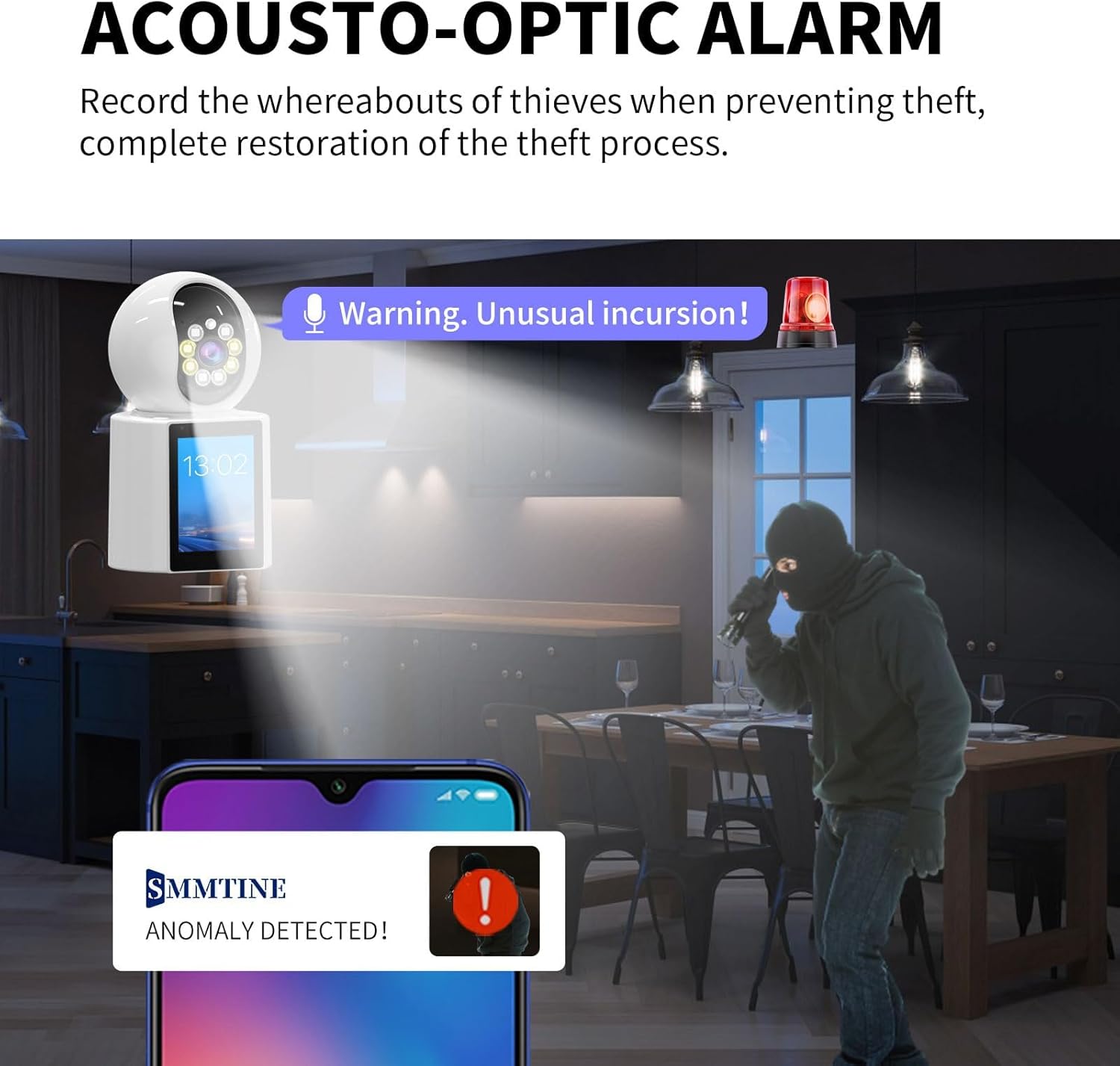 4K HD Indoor Security Camera - 360° Pet/Baby/Nanny Cam with Night Vision, 2-Way Audio & Motion Alerts, App Controlled Image