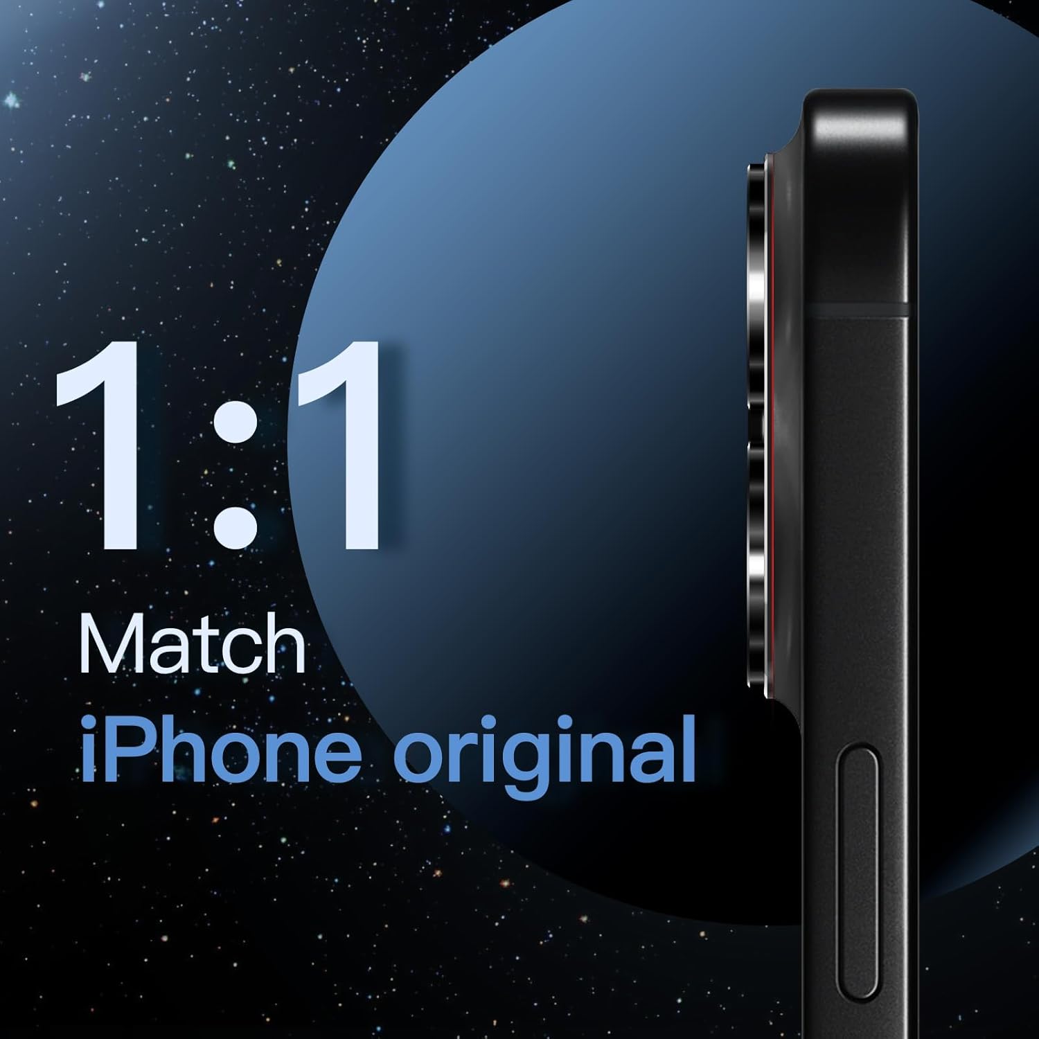 Camera Lens Protector for iPhone 16 Pro (6.3") and iPhone 16 Pro Max (6.9") – 9H Tempered Glass with Matte Metal Plate, Case-Friendly Full Coverage Lens Cover Image