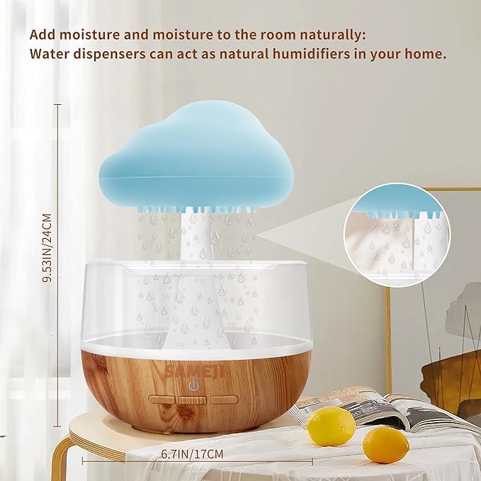 Raining Cloud Night Light Aromatherapy Diffuser – Your All-in-One Relaxation and Sleep Aid Image