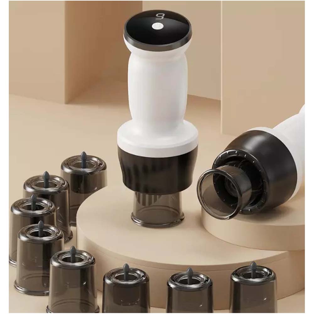 Electric Cupping Massager & Scraping Instrument. Rechargeable muscle pain relief for neck, back, arms & legs. Portable design. Image