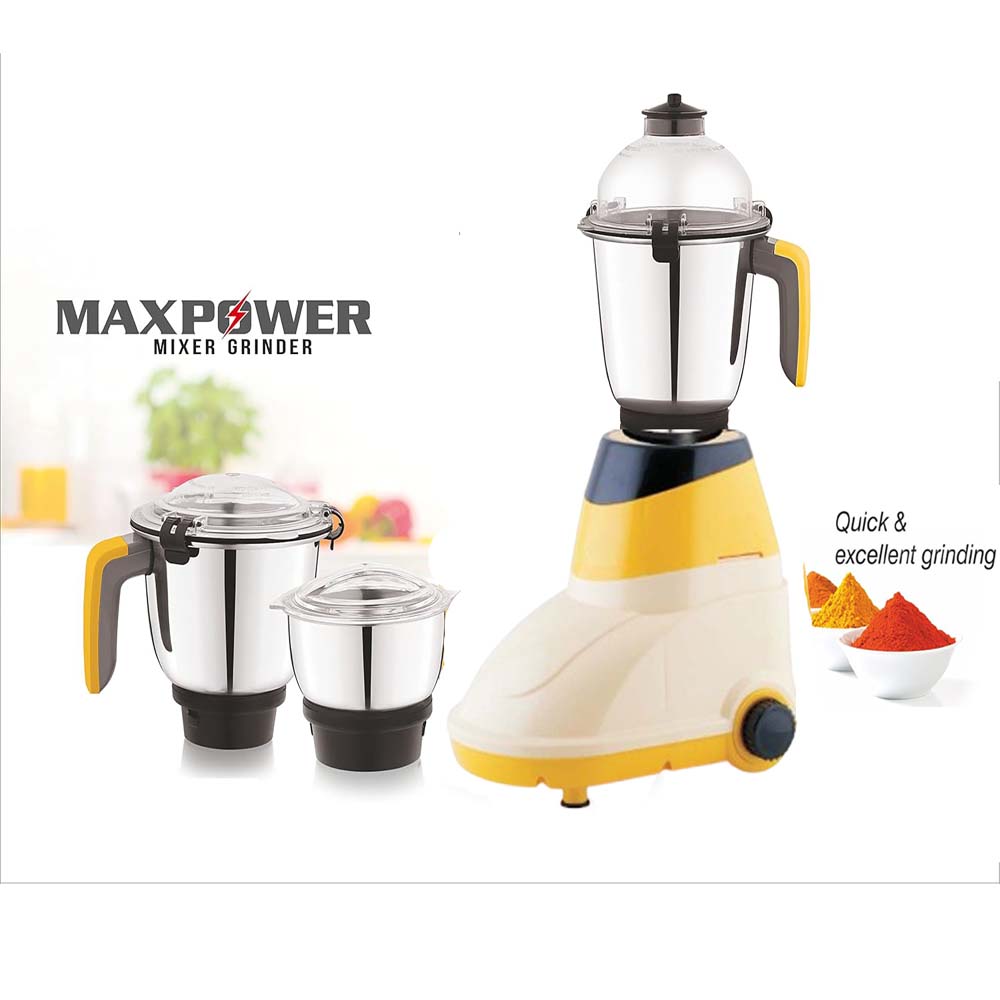 MG-537 Mixer Grinder - Powerful Motor with 3 Stainless Steel Jars for Dry/Wet Grinding Image