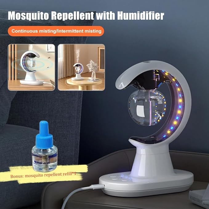 3-in-1 Electric Mosquito Repellent | Air Humidifier, Mosquito Zapper, and Colorful Night Light for a Healthier Environment Image