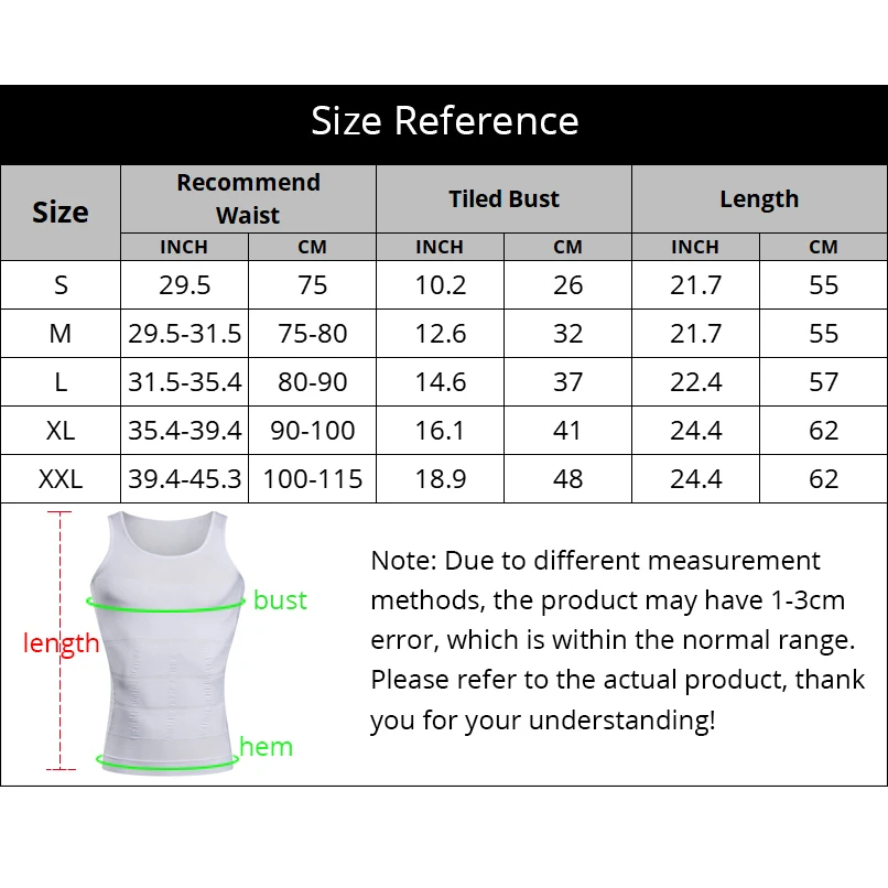 Men’s Slimming Body Shaper Compression Shirt - Abdomen Slimming Vest, Tummy Control Waist Shaper, Comfortable Undershirt for Chest and Stomach Slimming Image