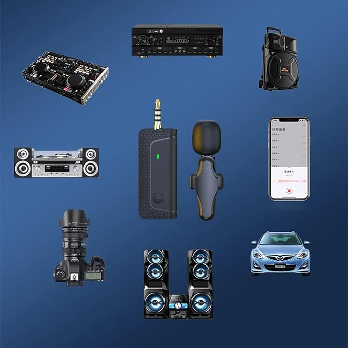 K35 Pro Wireless Lavalier Microphone (2023-24) – Dual-Mic System with Noise Reduction & 3.5mm AUX Compatibility Image