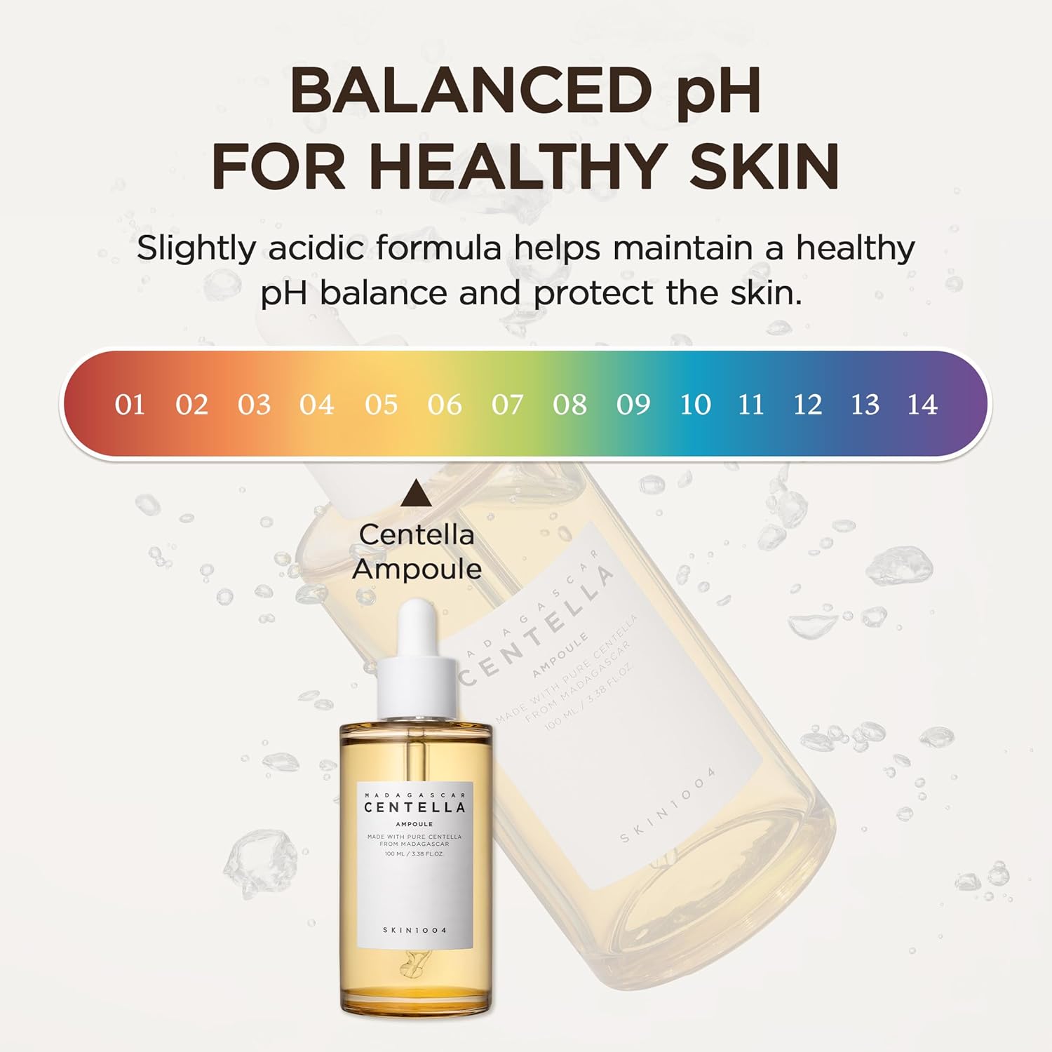 SKIN1004 Madagascar Centella Asiatica 100% Ampoule. Pure extract serum for intensely soothing sensitive & acne-prone skin. Image