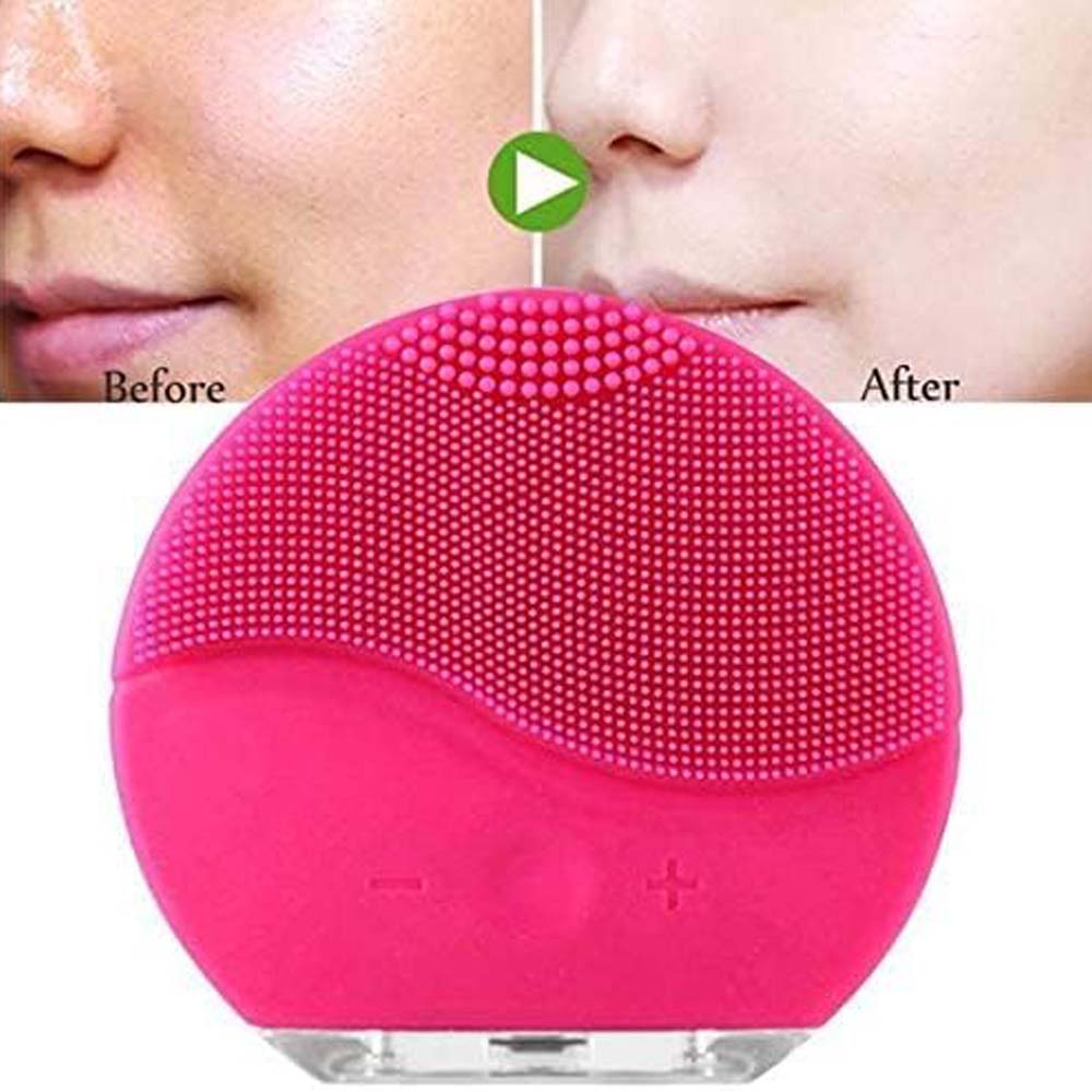 Mini Dual-Sided Smart Silicone Electric Facial Cleansing Device | Rechargeable, Gentle, and Multicolor Image