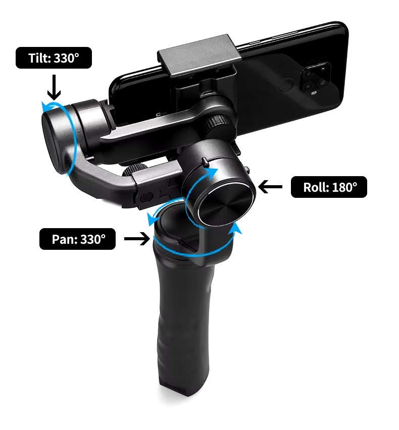 CQL 3-Axis Gimbal for Smartphones and Action Cameras | Stabilized Video and Photography Image