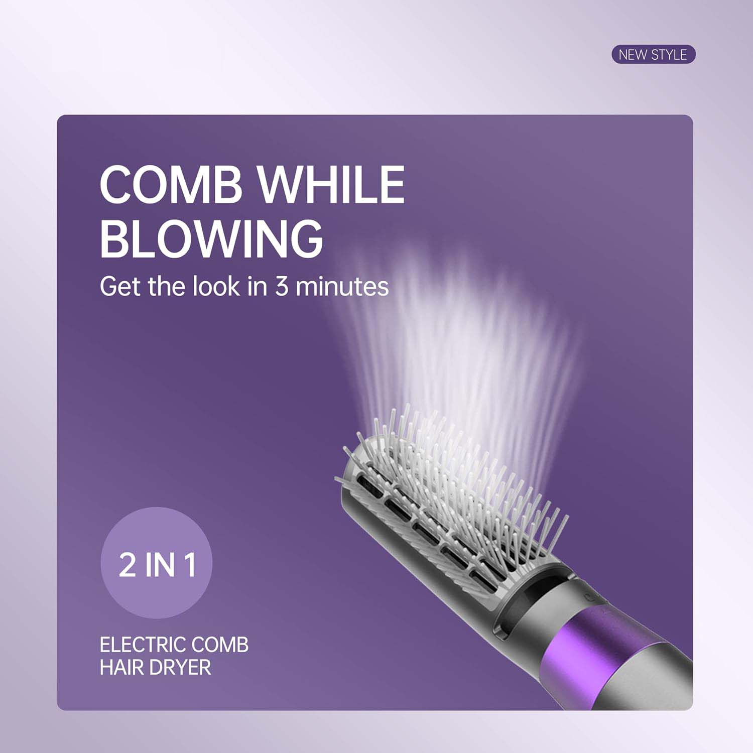 5-in-1 Hot Air Comb – Multi-Functional Hair Styling Tool with Negative Ion Technology for Women Image