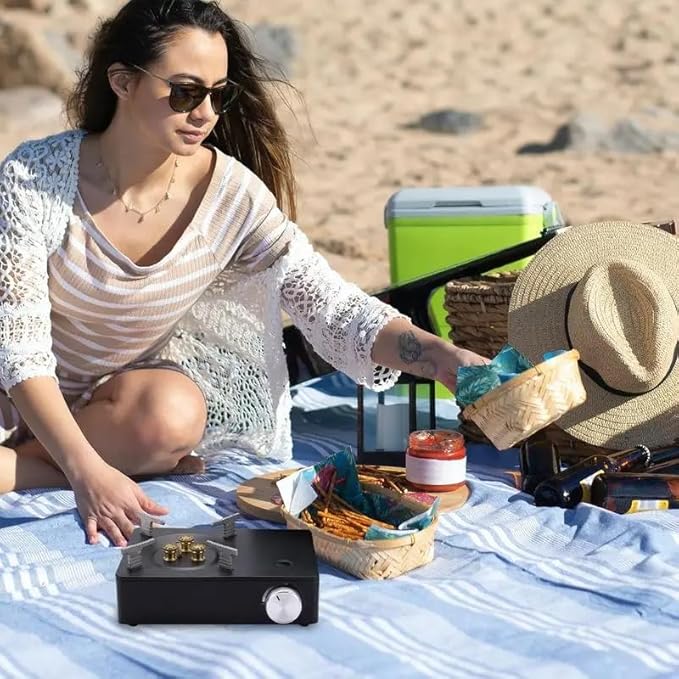 Mini Stove Camping | 3500W Portable Small Stove with Overvoltage Protection and Safety Device | Available in Black and White Image