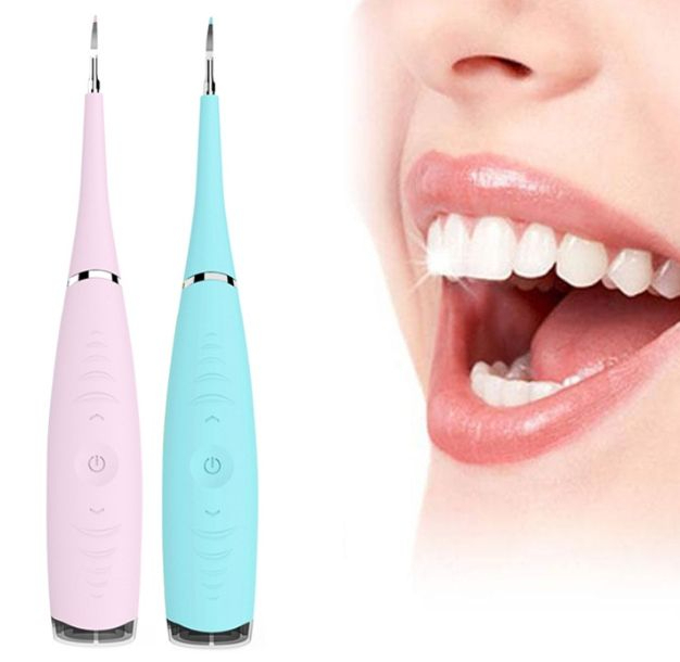Electric Dental Calculus Remover - Sonic Tooth Tartar Plaque Removal Kit - Safe Stain Cleaner for Kids & Adults (Multi) Image