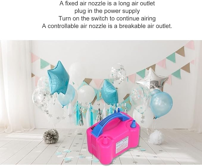Electric Balloon Pump with Storage Box Design | Long Air Outlet for Efficient Inflation | Quick and Convenient Setup Image