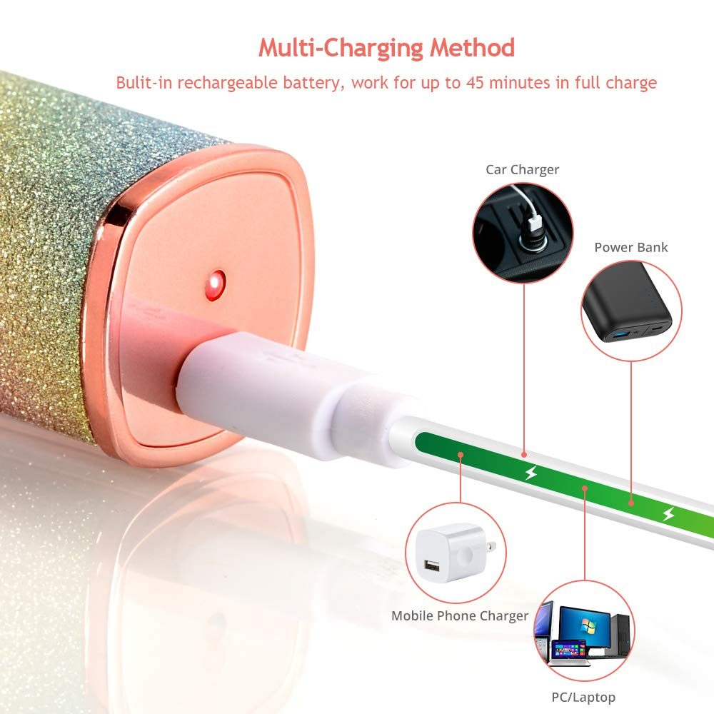 2-in-1 Eyebrow & Facial Hair Remover - USB Rechargeable with Multi-Colors, Cleaning Brush & Precision Trimming Image