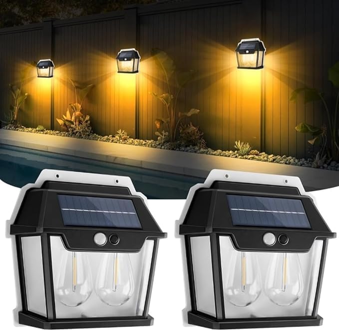 Solar Wall Lights 2023 – Modern LED Wall Sconces with Dusk-to-Dawn and Motion Sensor Features Image