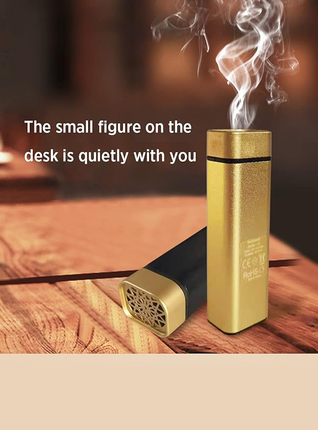 Bakhoor Rechargeable USB Power Electric Bakhoor Burner (Gold) | Portable Oud Incense Burner Image