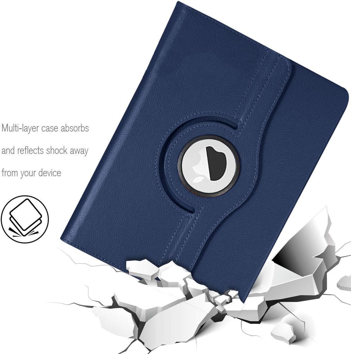 iPad Pro 12.9" Case (2015-2017) - 360° Rotating Wallet Folio with Auto Wake/Sleep & Shockproof Protection (Multi Colour) Image