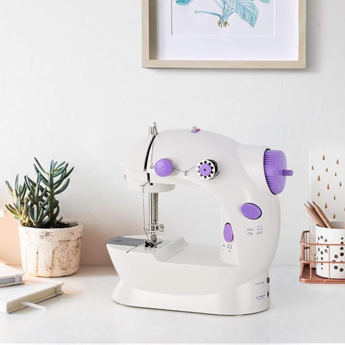 Beginner-Friendly Mini Electric Sewing Machine – Portable, Dual-Speed Crafting and Mending Image