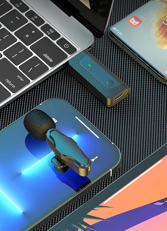 K35 Pro Wireless Lavalier Microphone (2023-24) – Dual-Mic System with Noise Reduction & 3.5mm AUX Compatibility Image