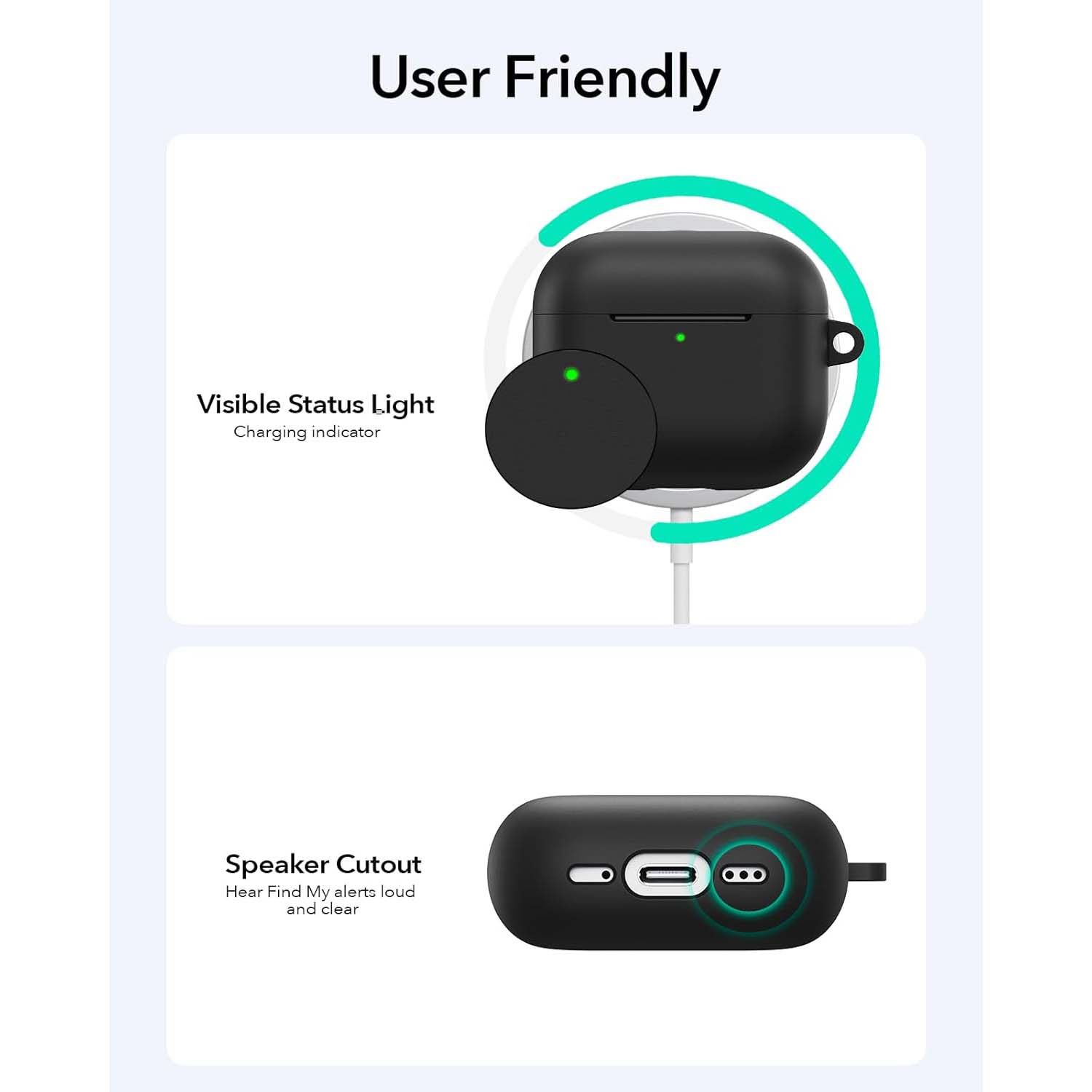 AirPods 4 Case (2024). USB-C compatible cover with magnetic lid lock & full drop protection. Soft multi-color cases. Image