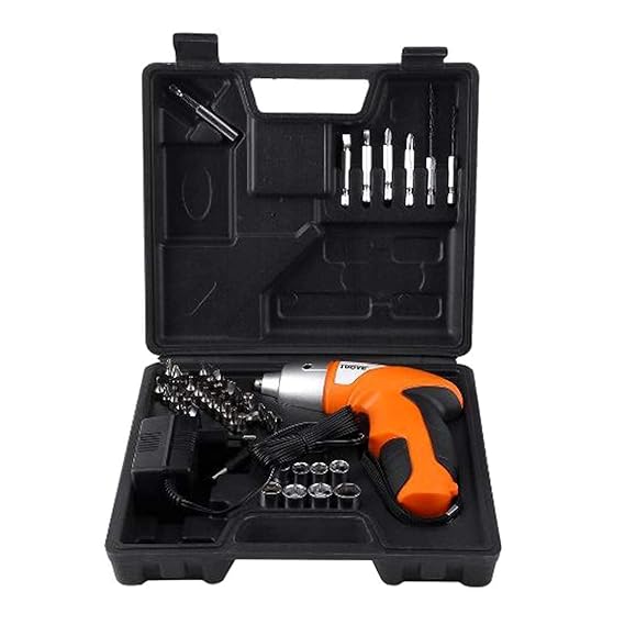 Rechargeable Electric Screwdriver | Cordless Screwdriver with Light | 3.6V 1300mAh Li-ion Dual LED Palm-Sized Screw Gun Image