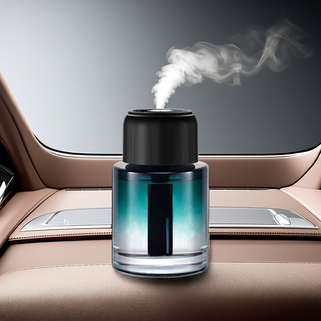 Portable Smart Atomized Car Aroma Diffuser | ABS+Glass Material | Long Battery Life | Air Freshener for Home, Office, and Travel | Pure Oil Diffuser Image