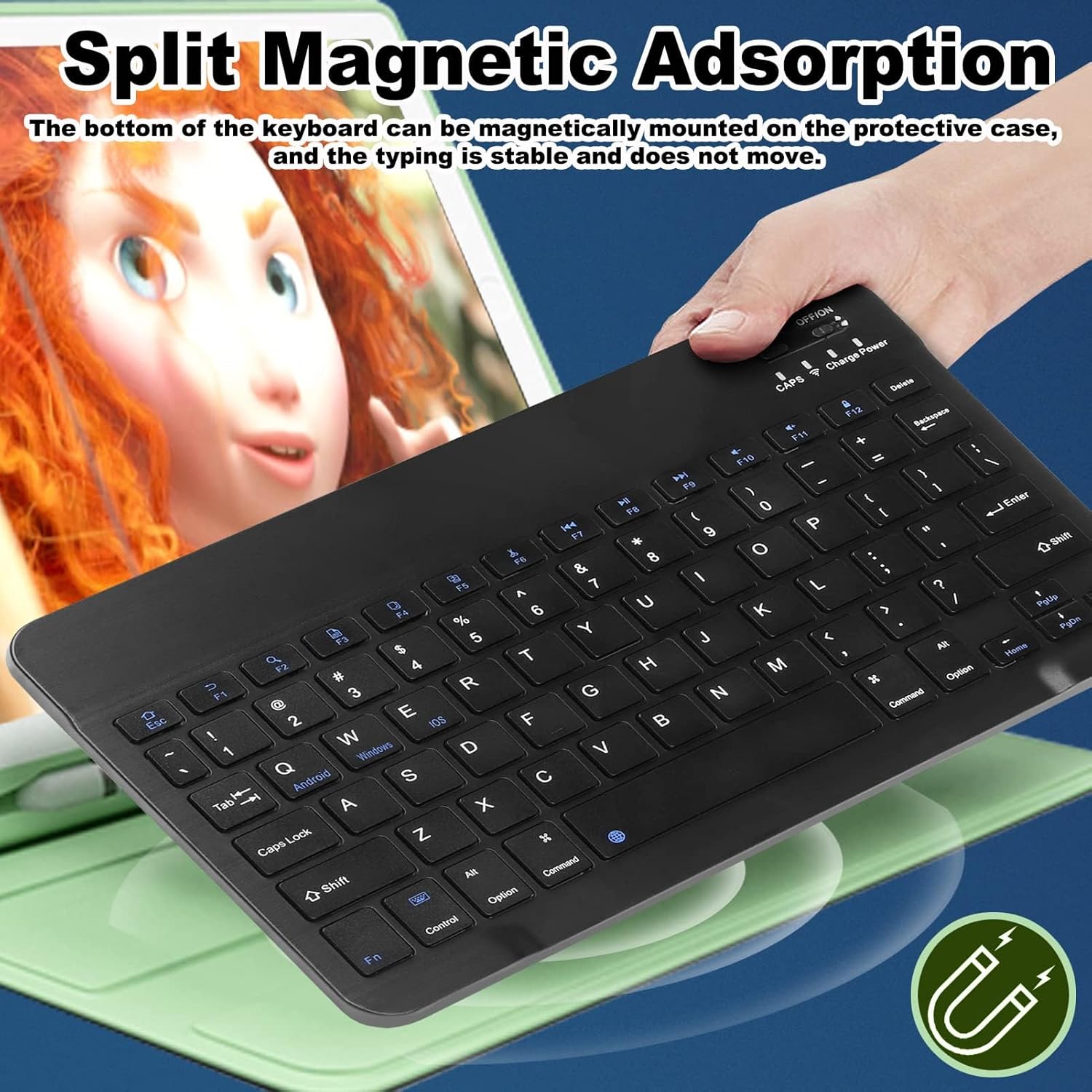 Ultra-Slim Bluetooth Keyboard & Mouse Combo - Rechargeable Wireless Set for Windows, Android, iOS, iPad, PC & Laptop Image