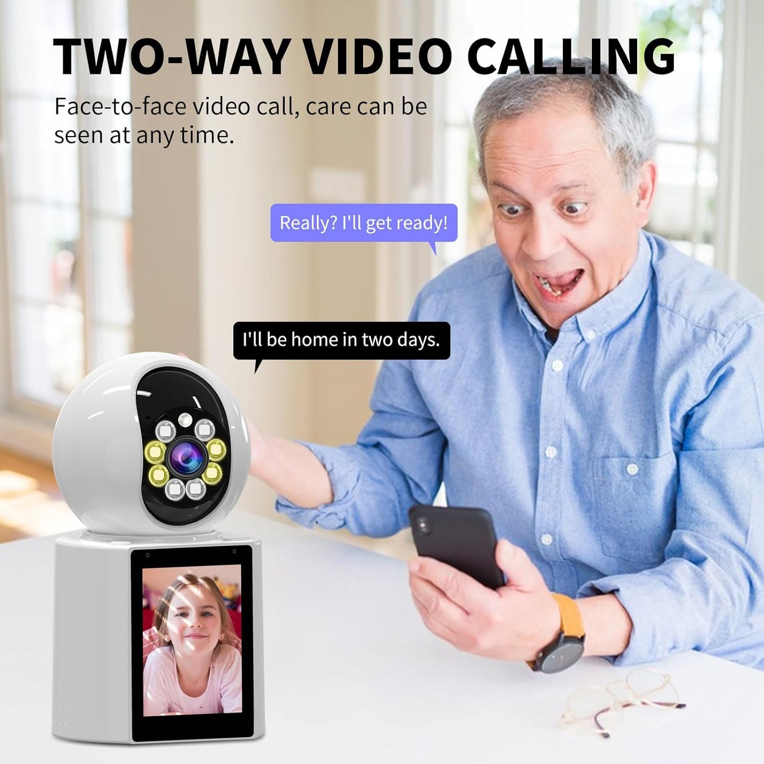 4K HD Indoor Security Camera - 360° Pet/Baby/Nanny Cam with Night Vision, 2-Way Audio & Motion Alerts, App Controlled Image