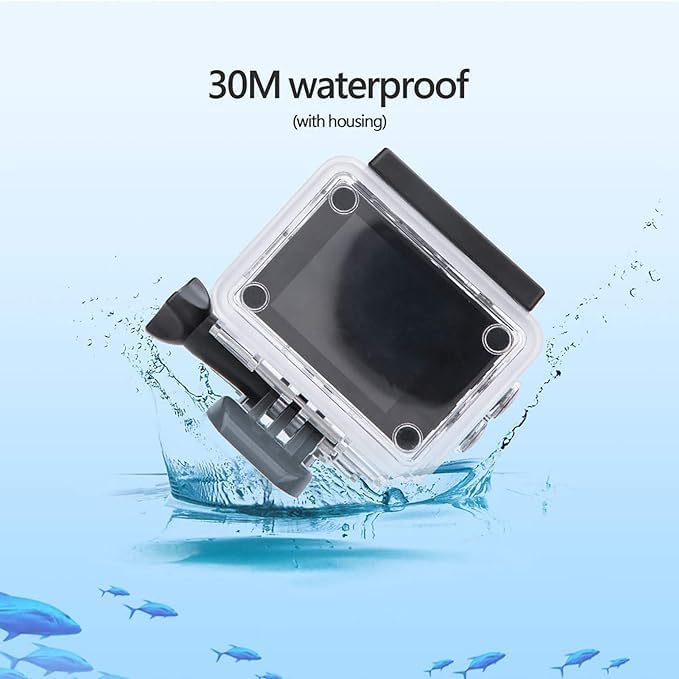 HD 1080P Outdoor WiFi Sports Camera with Waterproof Housing & Accessory Kit – 140° Wide Angle Lens for Adventure Sports Image