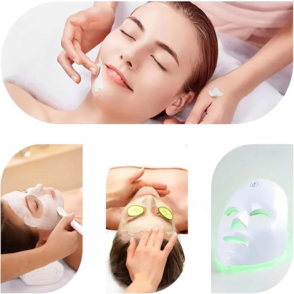 7-Color LED Light Therapy Face Mask - Anti-Aging Skin Care Device for Wrinkle Reduction & Skin Tightening Image