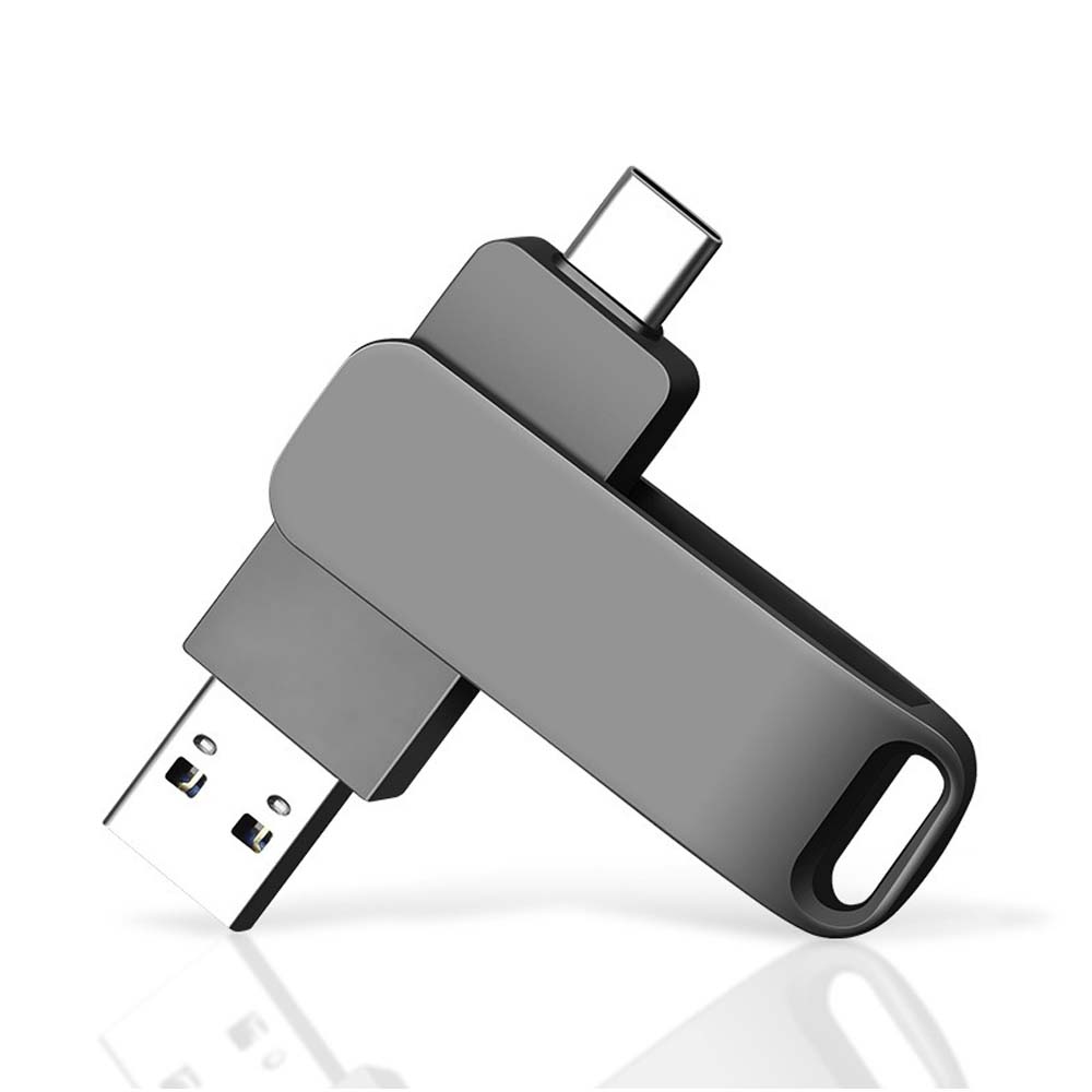 64GB USB-C Flash Drive - 170MB/s High-Speed Dual-Port Memory Stick for Android Phones, Tablets, PCs & Mac (Black) Image