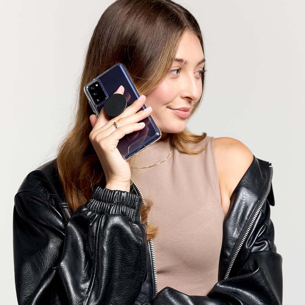 PopGrip with Swappable Top - Black, Phone & Tablet Grip, Stand, and Wireless Charging Compatible Accessory Image