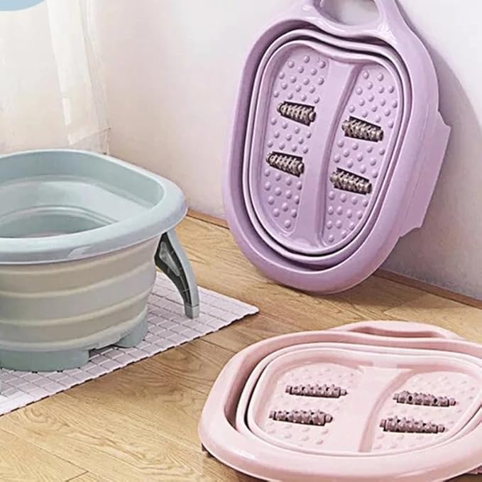 Green Collapsible Foot Spa Tub – Your Go-To for a Luxurious Pedicure and Relaxation Anywhere Image