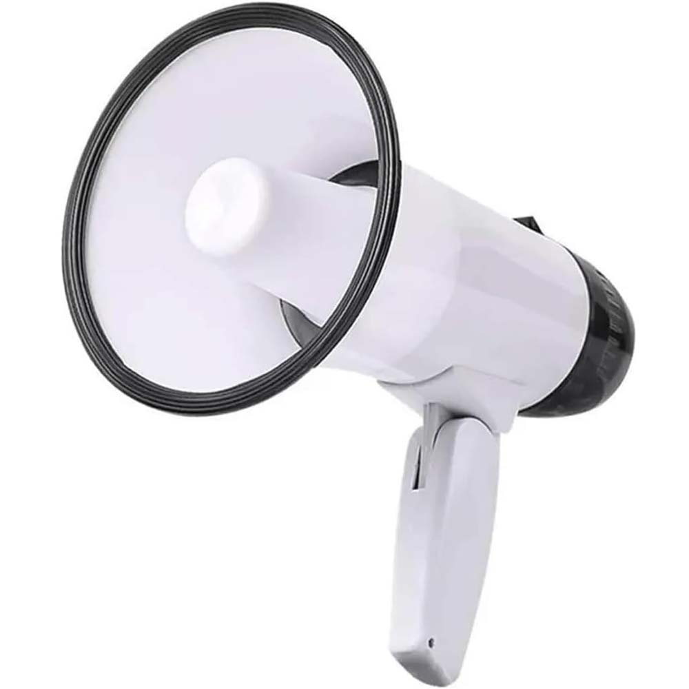 Portable Megaphone Bullhorn 25W Rechargeable with siren, music, recording & adjustable volume. Lightweight with strap. Image