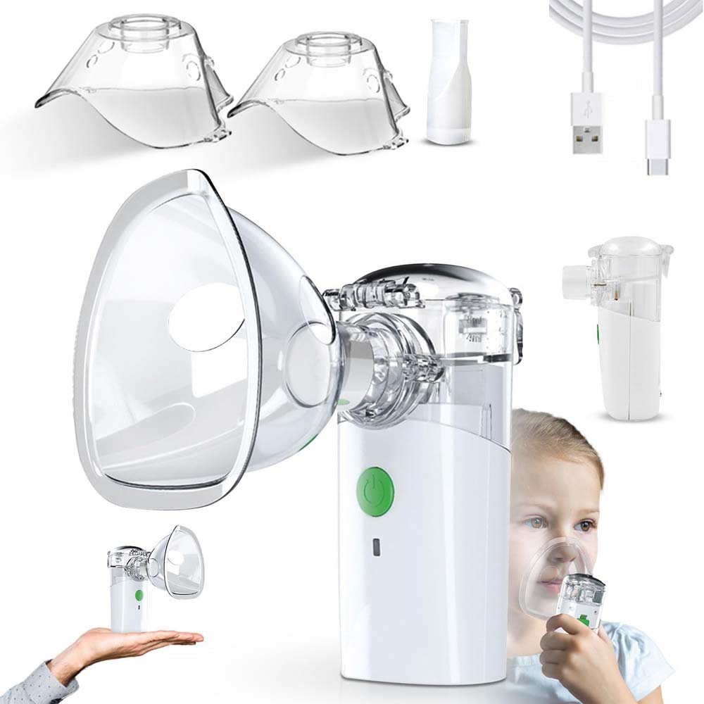 GK-101 Portable Mini Vaporizer. 3-mode handheld nebulizer & cool mist inhaler for adults & kids. Includes travel storage bag. Image