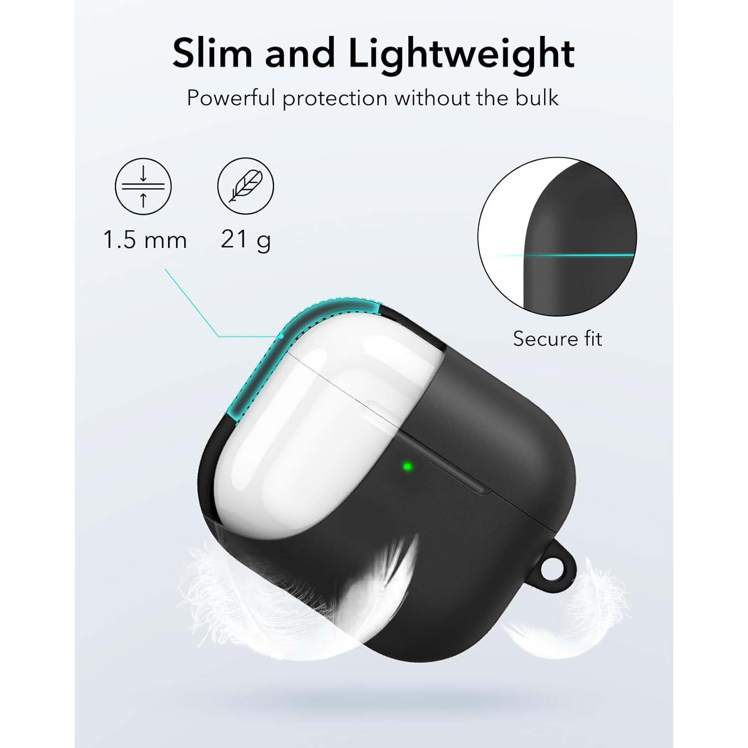 AirPods 4 Case (2024). USB-C compatible cover with magnetic lid lock & full drop protection. Soft multi-color cases. Image