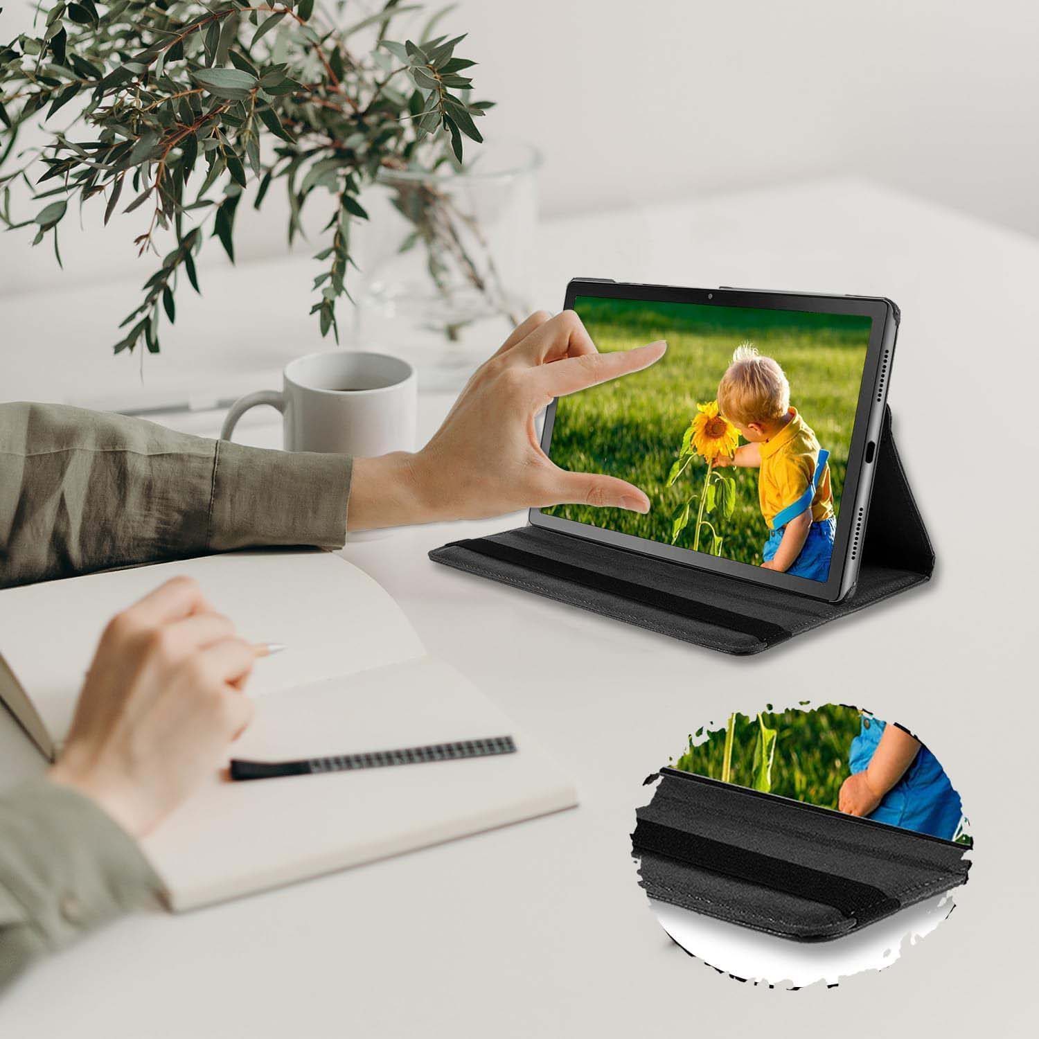 360° Rotating Leather Stand Cover Case Compitable for Huawei MatePad 11 2024 - with Auto Wake/Sleep (Multi Colour) Image