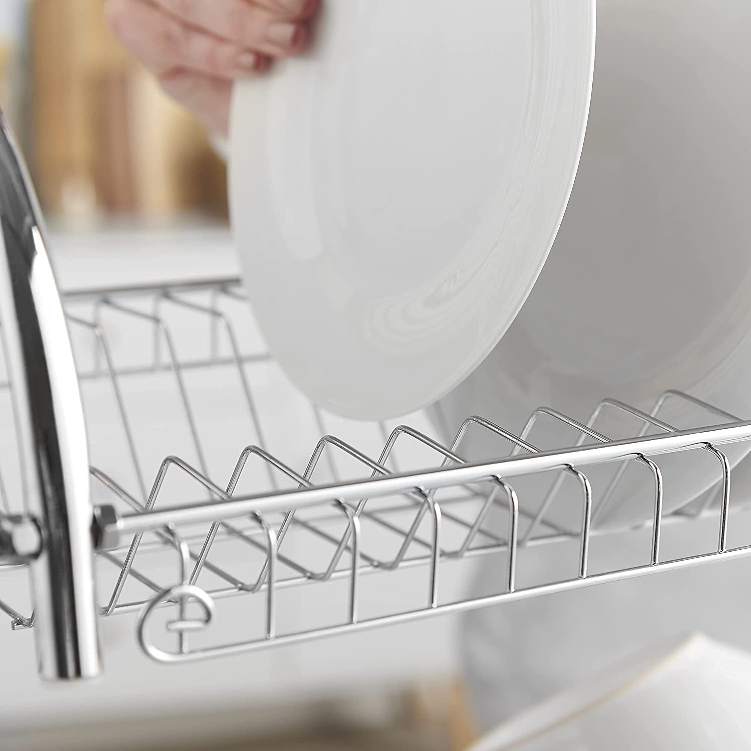 New Arrival 2-Layer Kitchen Dish Rack | Stainless Steel Dish Drainer & Plate Holder Image