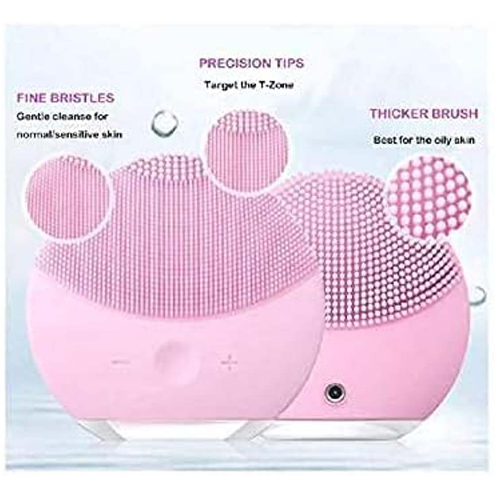 Mini Dual-Sided Smart Silicone Electric Facial Cleansing Device | Rechargeable, Gentle, and Multicolor Image