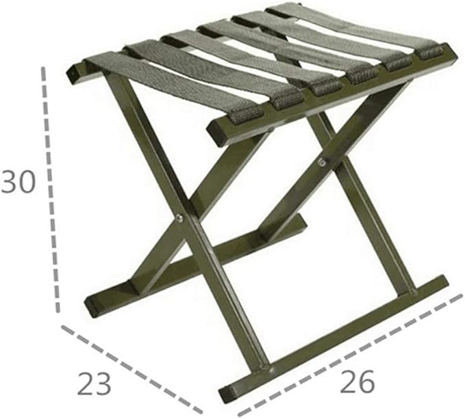 Camping Steel Pipe Folding Chair | Heavy Duty Outdoor Sports Chair with Nylon Ribbon Support Image