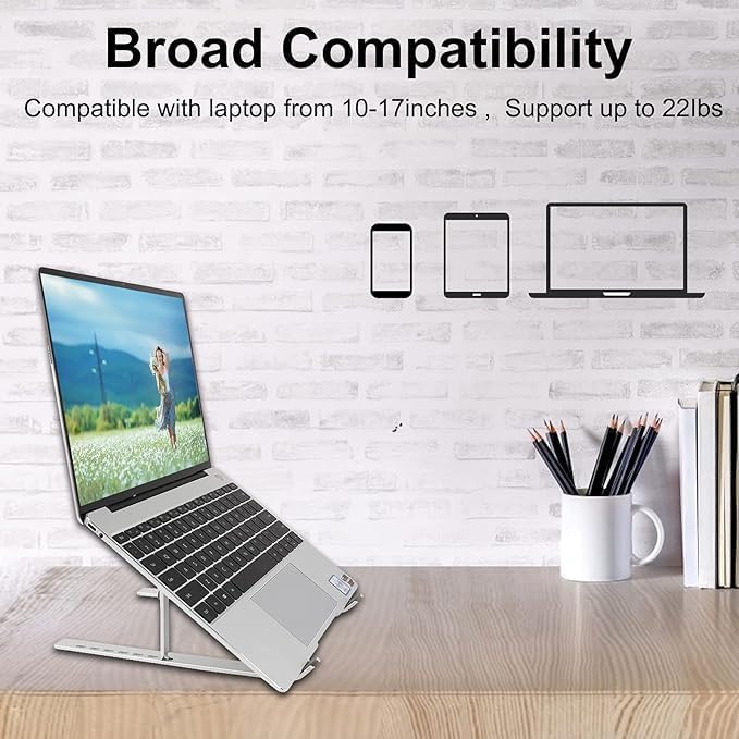 Creative Folding Laptop Stand – Adjustable, Portable Storage Bracket for Enhanced Ergonomics Image