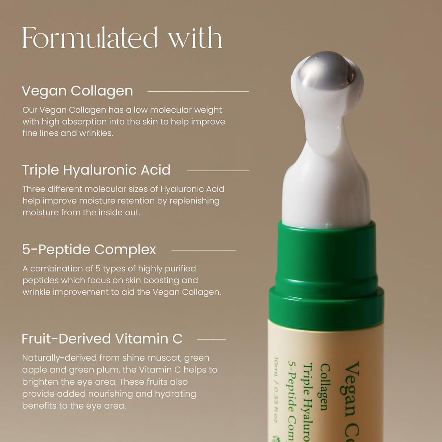 AXIS-Y Vegan Collagen Eye Serum – Korean Eye Treatment with Triple Hyaluronic Acid & Peptides, Reduces Fine Lines, Dark Circles & Boosts Elasticity Image