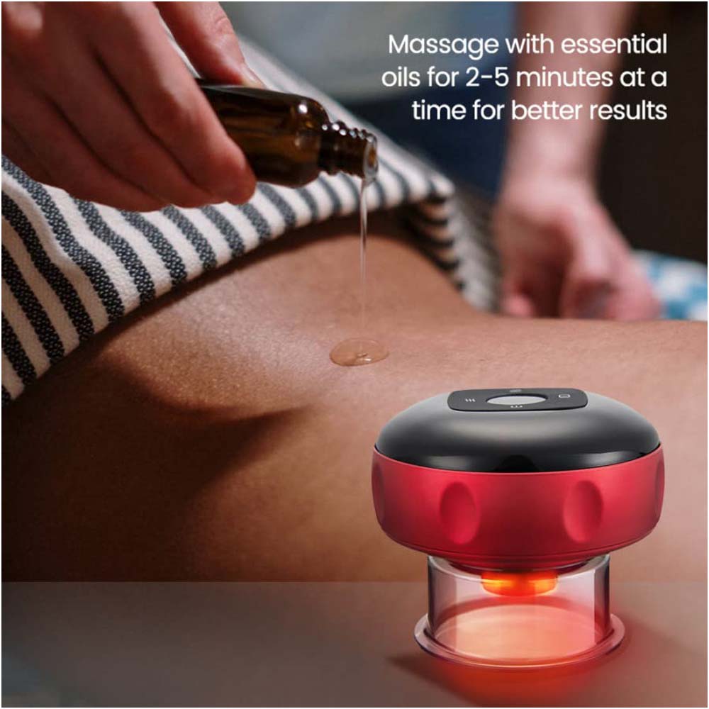 Smart Electric Cupping Device - 5 Massage Modes with Heating Therapy, Full Body Vacuum Massager for Pain Relief Image