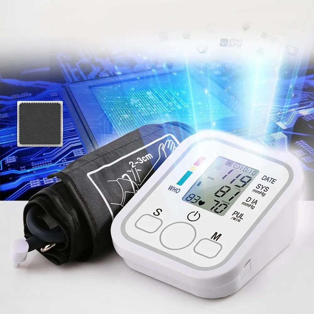 Digital Tensiometer - Automatic Arm Blood Pressure Monitor with Heart Rate Measurement, Professional Medical Equipment Image