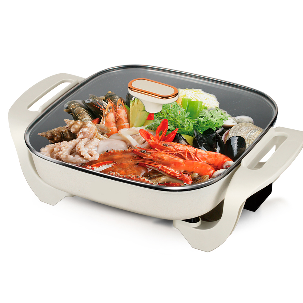 5L Hot Pot with Nonstick Coating | Electric Skillet Multi-Cooker | Household Cooking Pot for Stews, Stir-Fries, and More Image