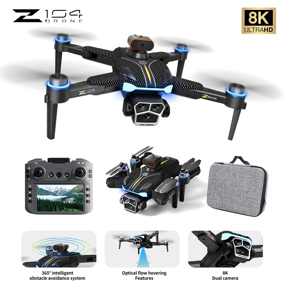 Z104 Drone with 4.5" Screen Remote. Professional GPS aerial photography drone with balance armor style. For kids & adults. Image
