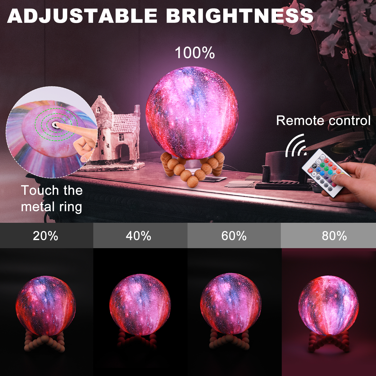 Space Moon Star Light LED | Custom 8-20CM 3D Christmas Gifts | Night Lamp for Kids & Room Decor | Colorful Modern Lighting for Children’s Rooms Image
