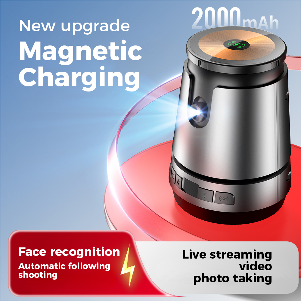 Q05 Smart Magnetic Charging Gimbal - 360° Rotation, AI Face Tracking, Phone Stabilizer with Magnetic Mount & Charging Image