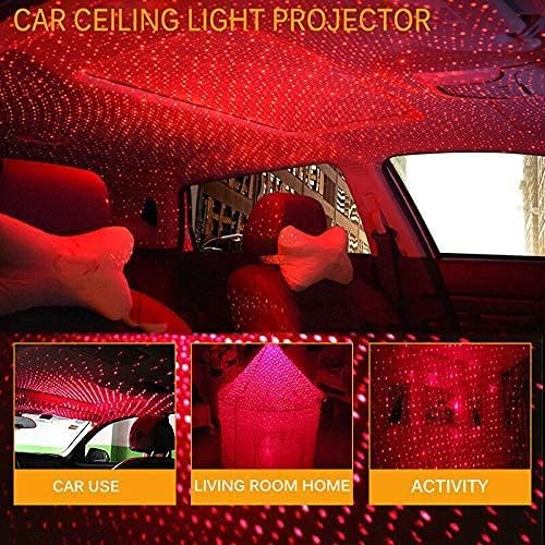 Portable Adjustable Romantic Rotating Head Star Atmosphere Decoration Projector | USB Night Light & Lamp for Car Interior, Home, Bedroom, Party, Camping, Walls, and Ceiling Image